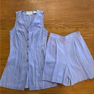 Victoria Secret Retro Lavender Hugo Buscati Lavender 2 Piece Suit Set Size 6